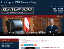 Tablet Screenshot of losangelesduiattorneyblog.com